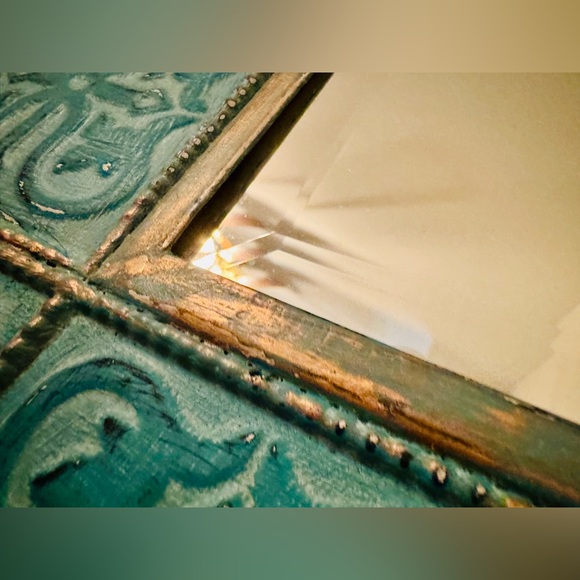 New Hand crafted vintage tin mirror - Picture 3 of 6